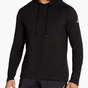 NWT ASICS suede jersey hoodie LARGE